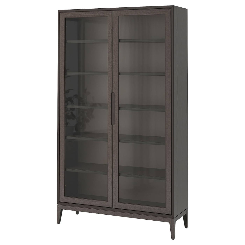 Brown Glass-Door Cabinet H569692