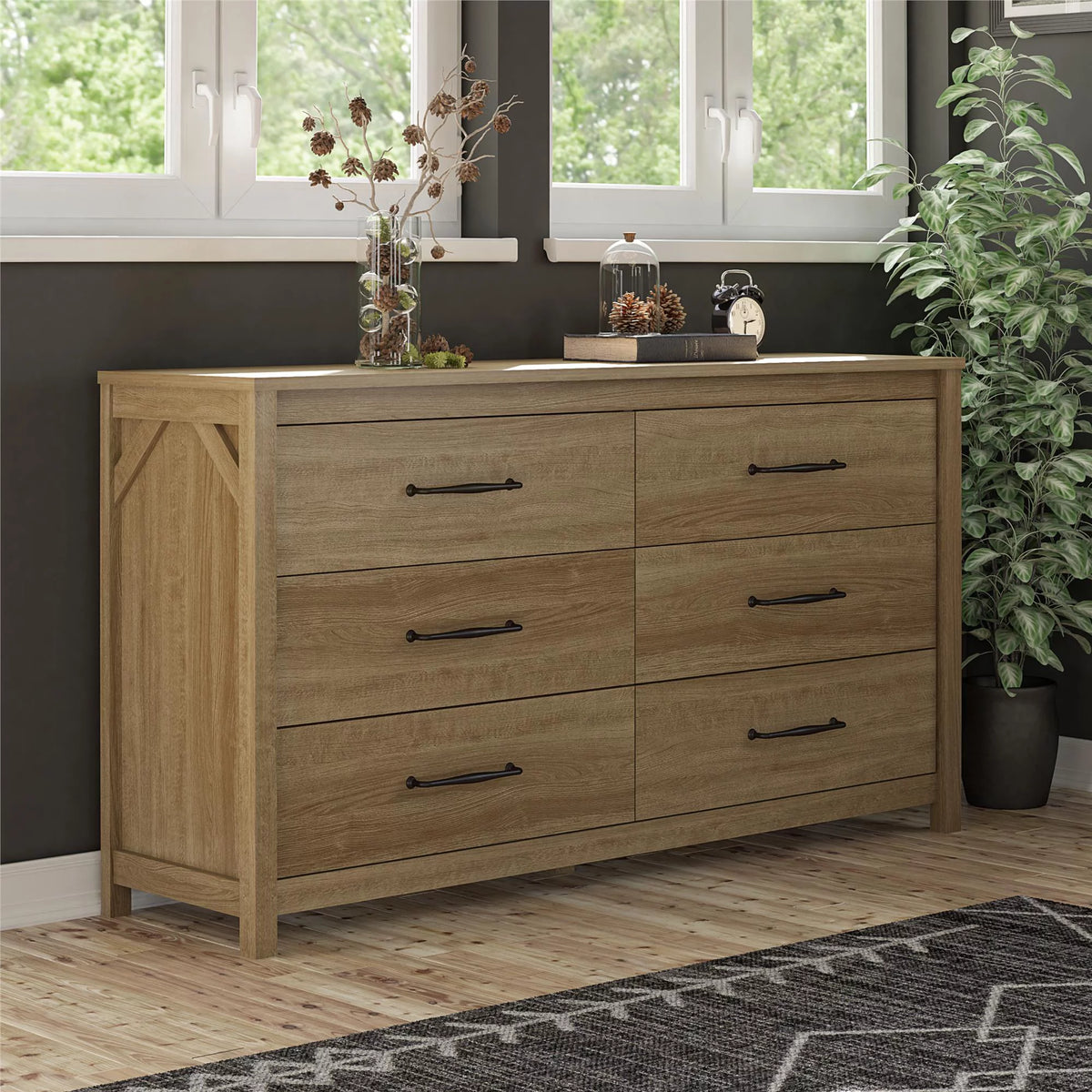 6 Drawer Wide Dresser Natural S32440