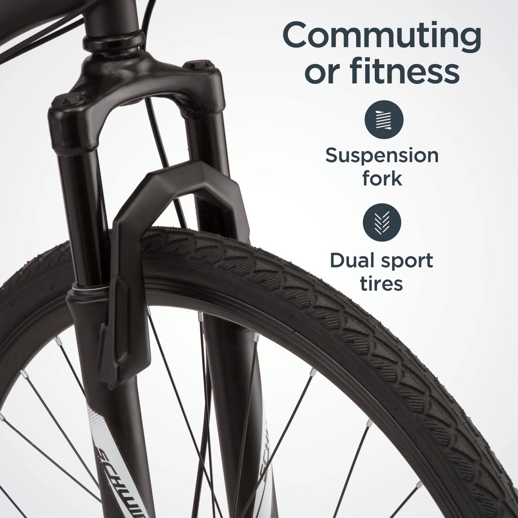 700c 21 Speeds Black Hybrid Bike L326