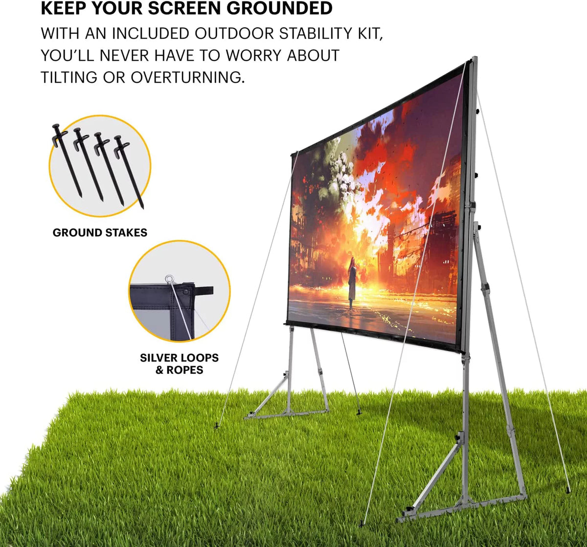 Portable Projector Screen with Stand and Carry Case A42466