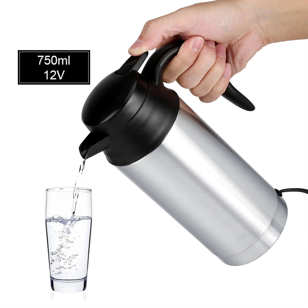 12V 750ml Stainless Steel Electric Car Kettle W835595