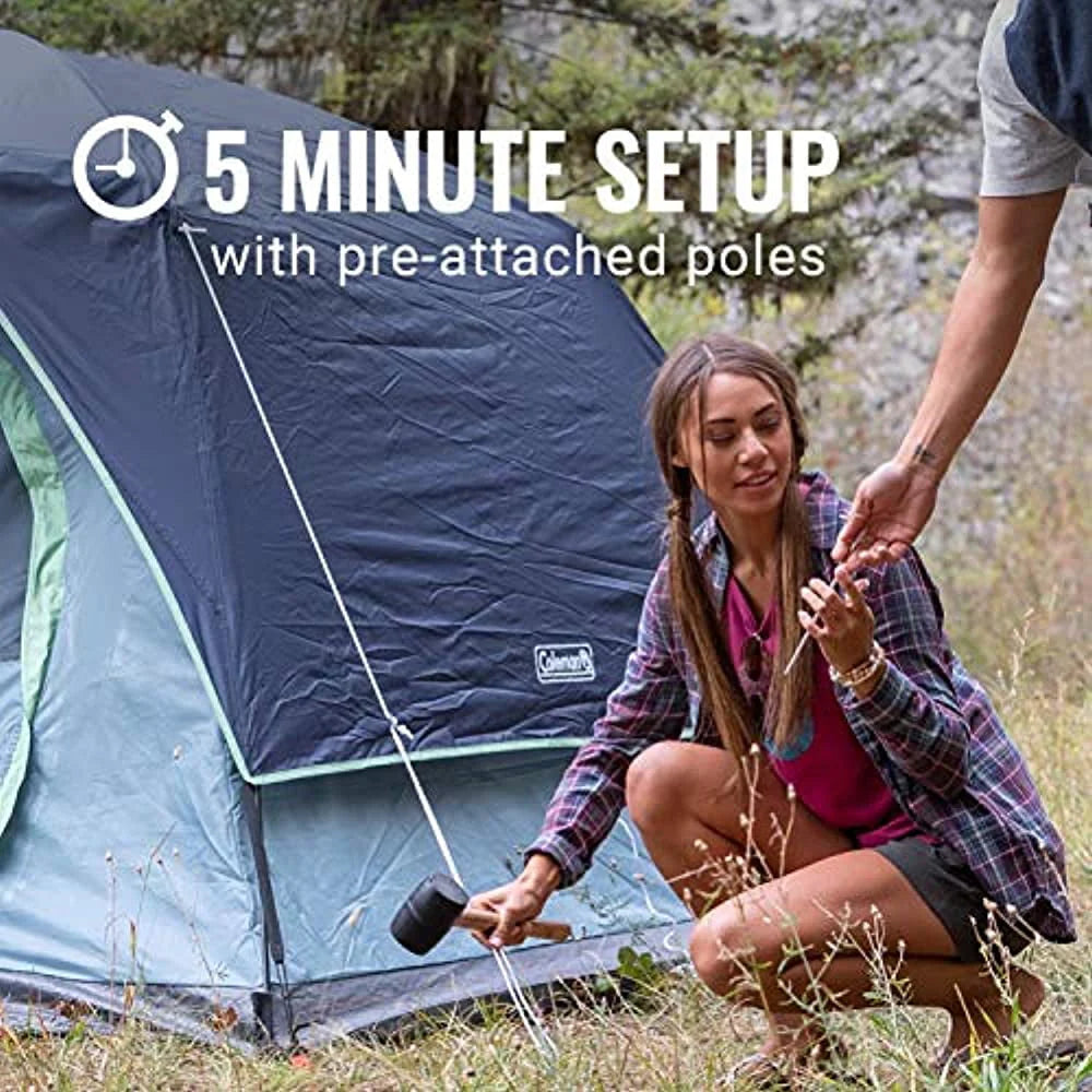 Camping Tent 4 Person Blue H88066