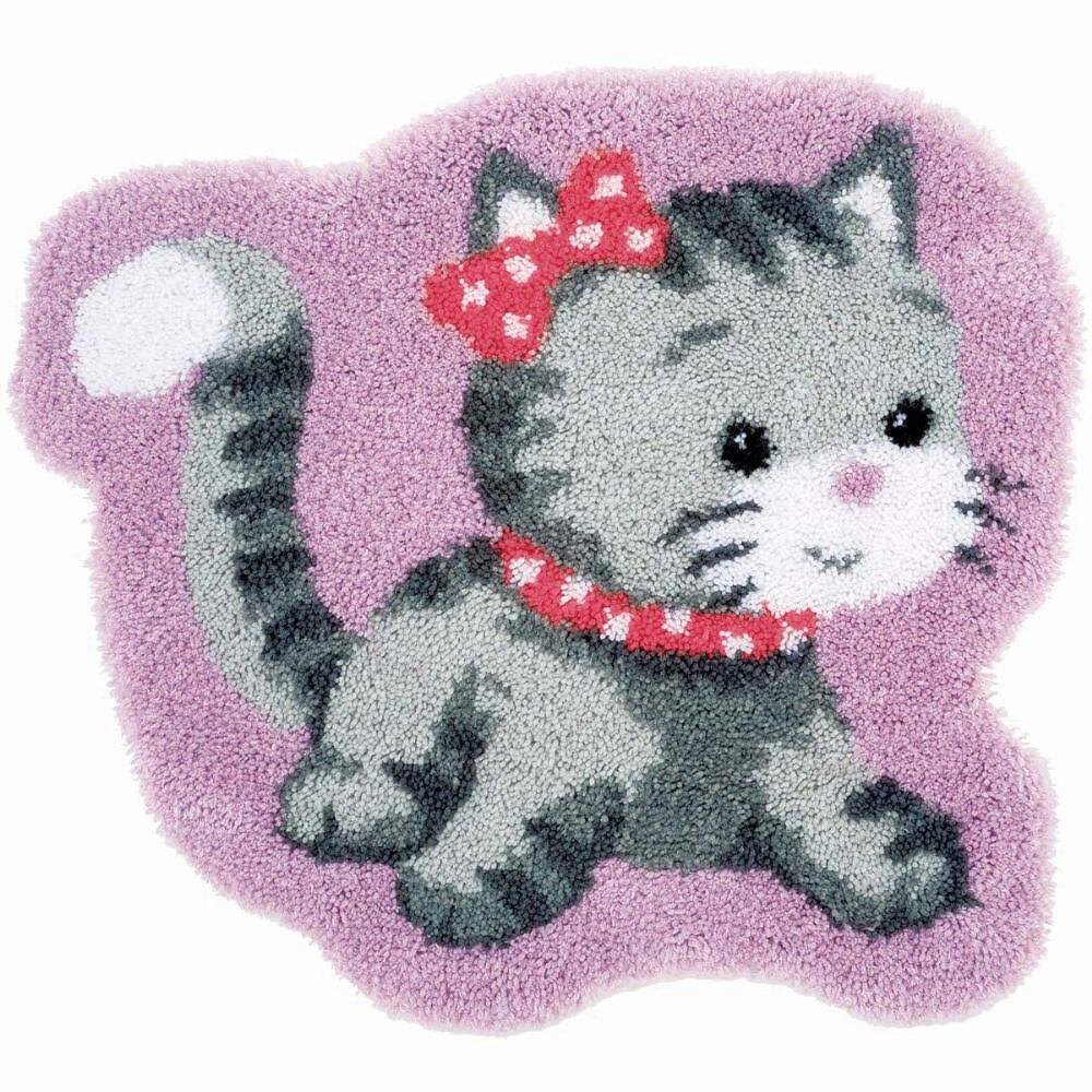 Cat Latch Hook Kit 71 x 66cm 100% Acrylic K7925