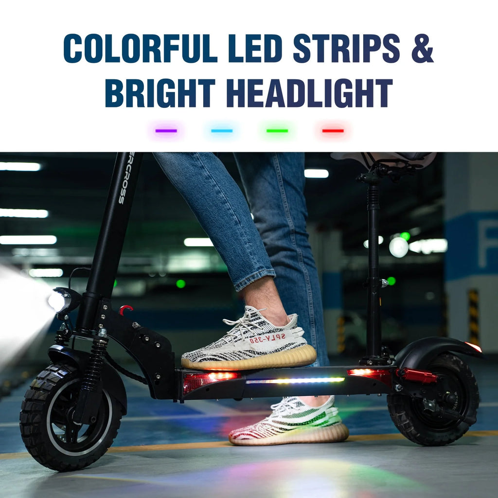 Electric Scooter with 10 Solid Tires, 800W Motor, Black I361517