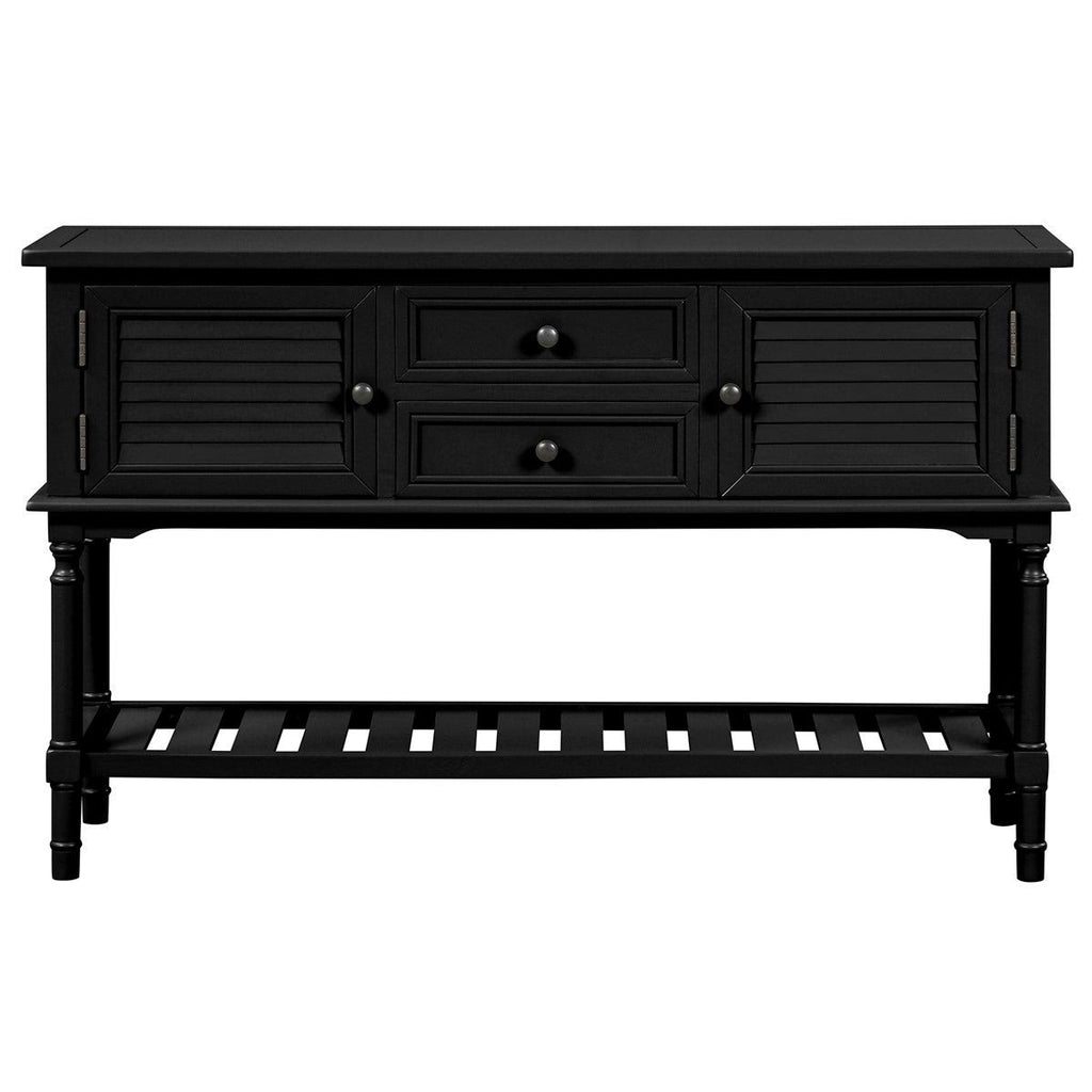 Light Green Console Table with 2 Drawers W2749