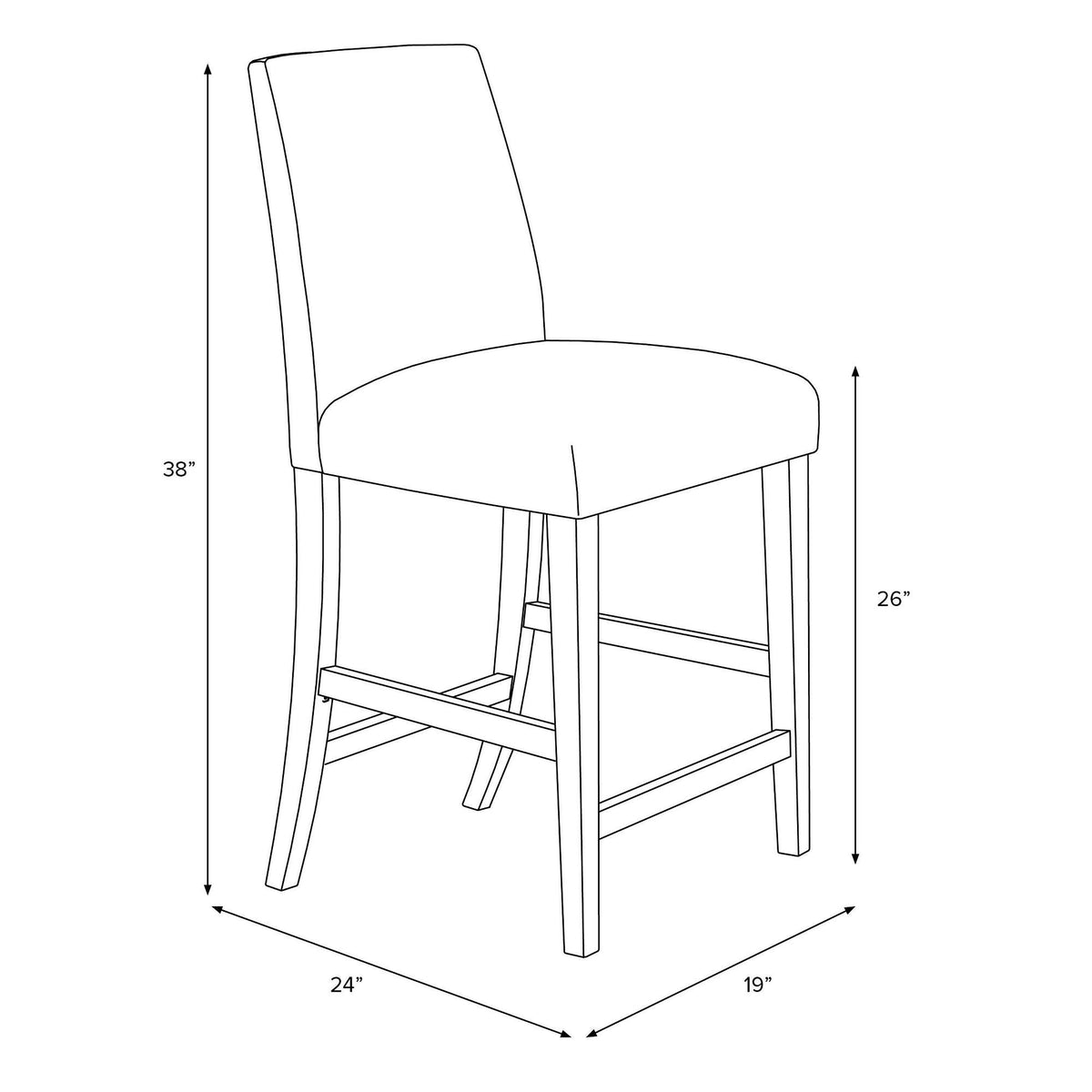 Abstract Raspberry Rose Counter Height Barstool O316