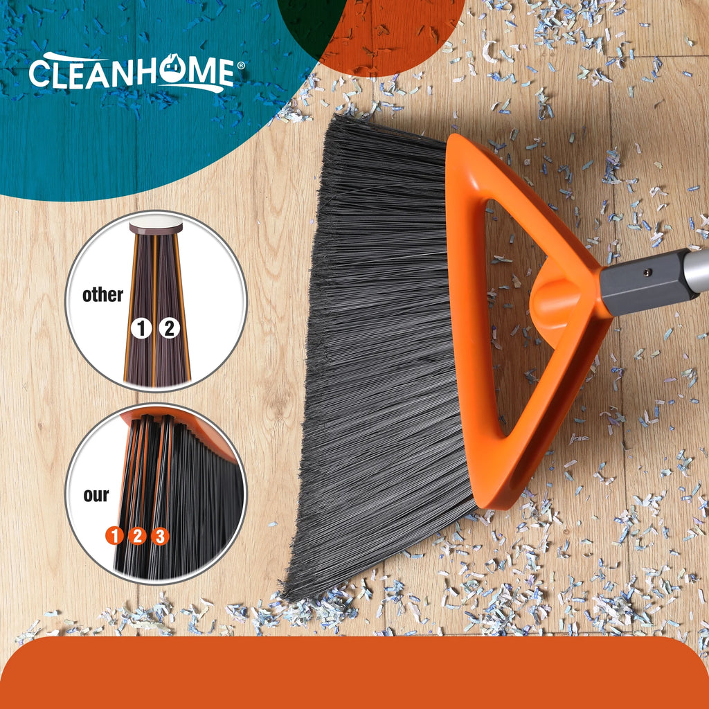 Heavy Duty Broom and Dustpan Set with Long Handle I7160