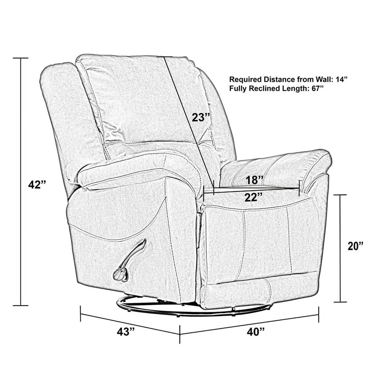 Swivel Glider Recliner Q655