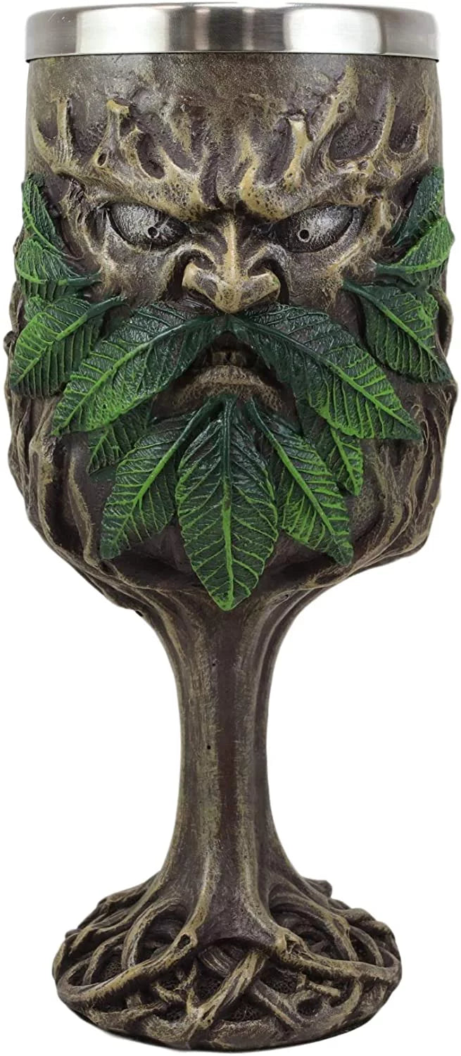 Greenman Wine Goblet Chalice Cup Figurine 7oz G920