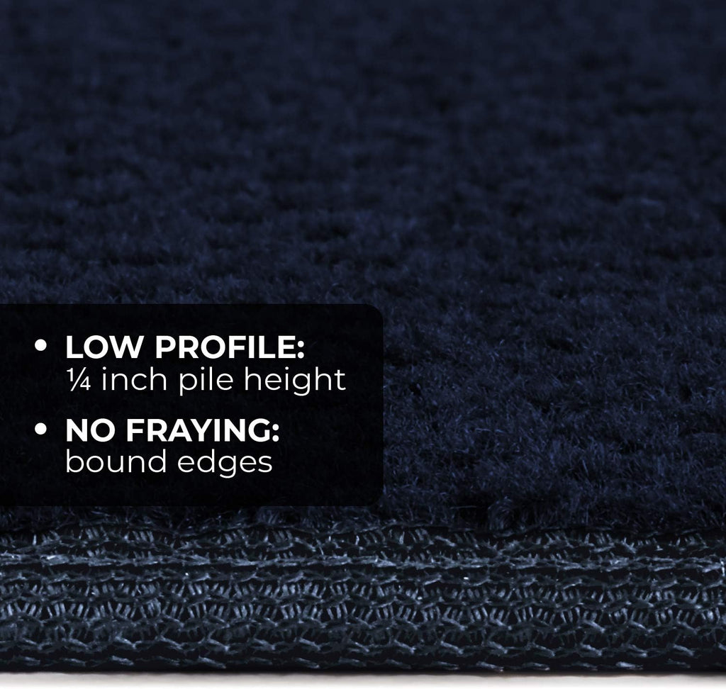 Skid-Resistant Carpet Runner Navy Blue 12 Feet x 27 Inches R636866