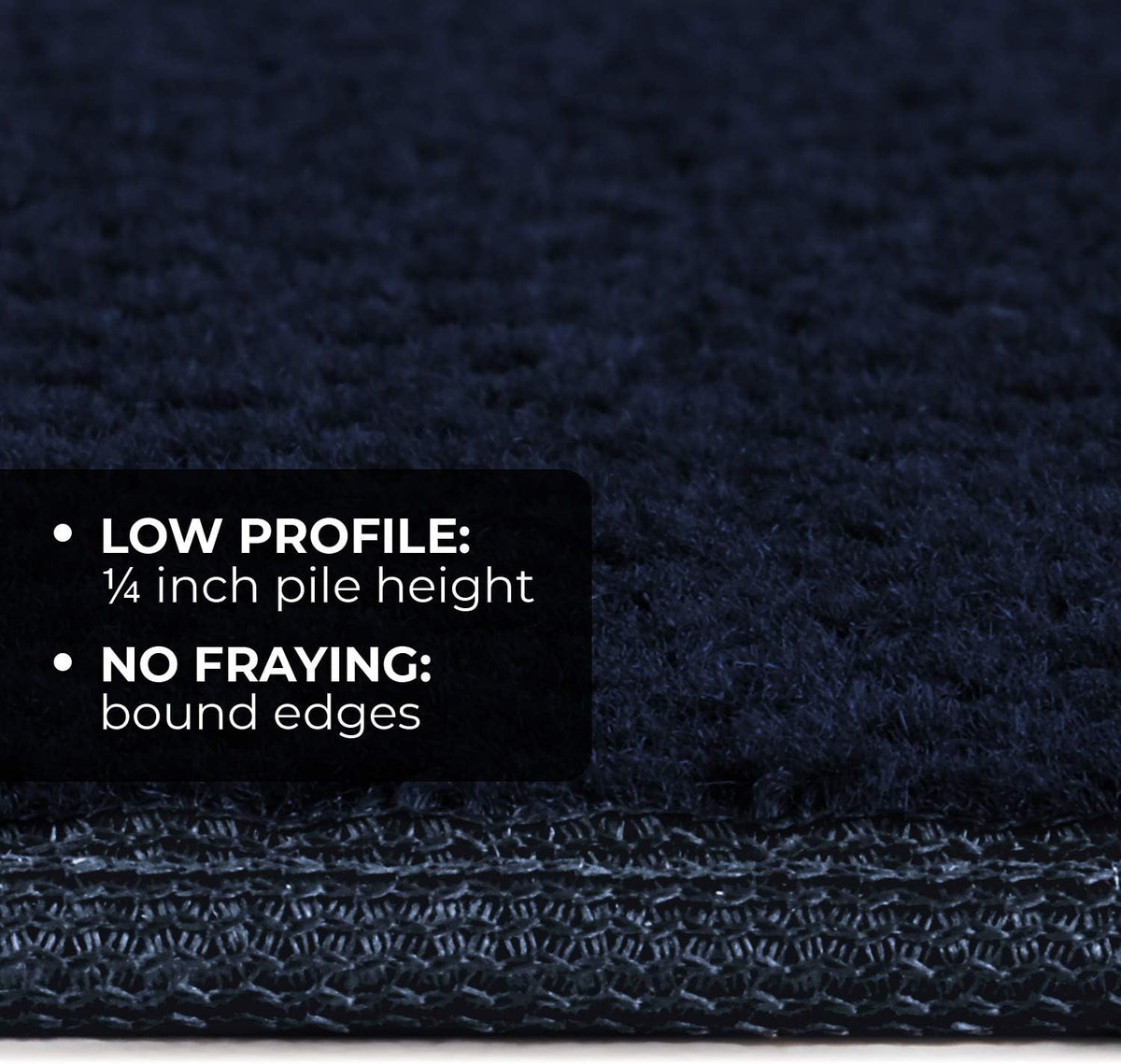 Skid-Resistant Carpet Runner Navy Blue 12 Feet x 27 Inches R636866