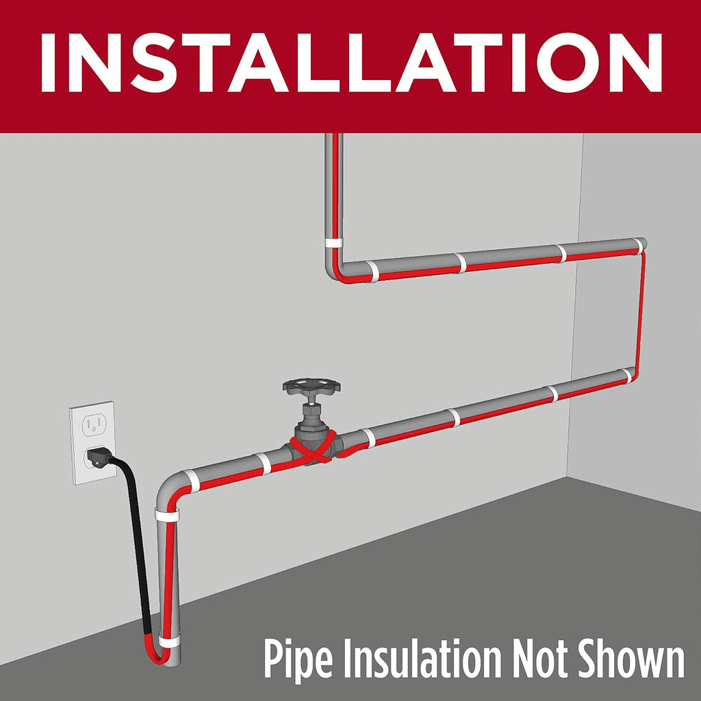 Self-Regulating Heat Cable with Built-in Thermostat 60 feet Z27665