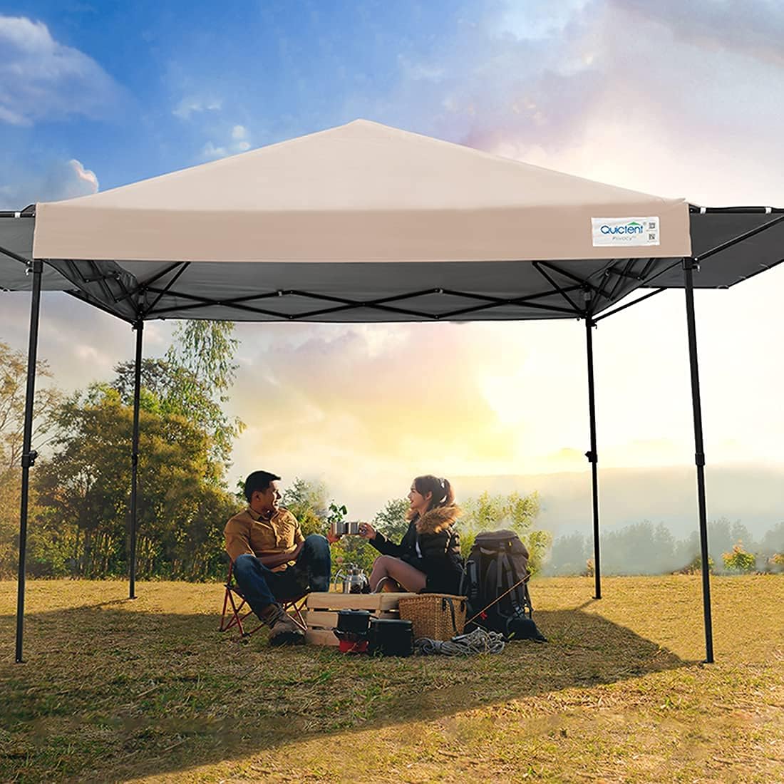 10x15.7 ft Pop up Canopy Tent with Wheeled Bag L163