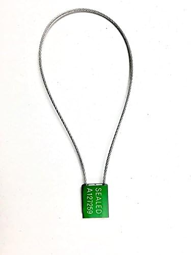 Green Galvanized Steel Lock Seals 14” Long 2mm Y7729
