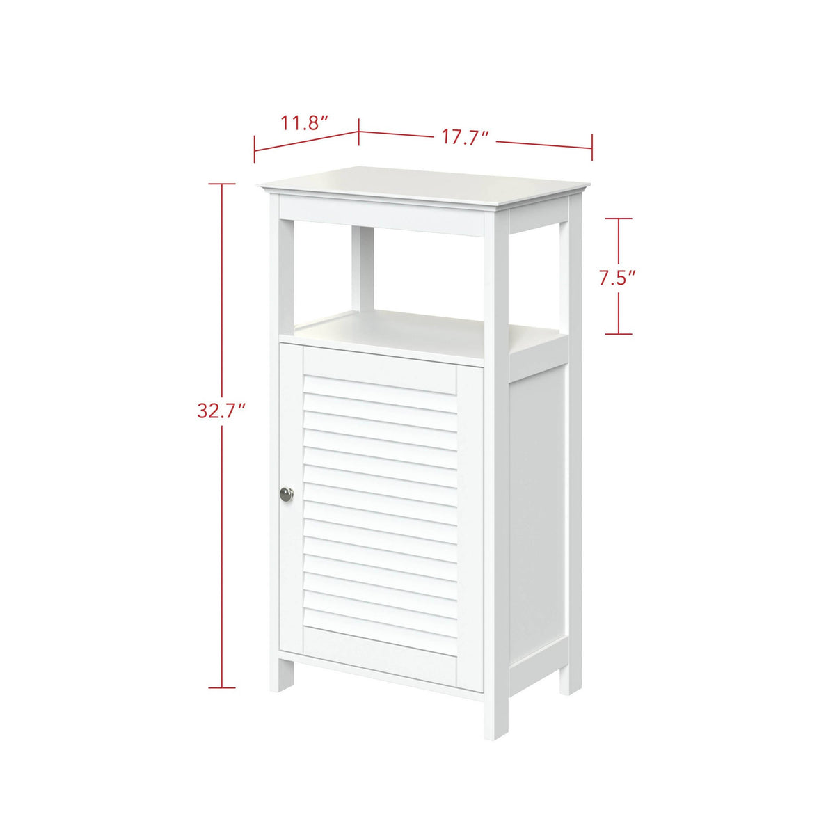 Free Standing Cabinet with Shutter Door Espresso Brown R971718