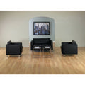 Black Faux Leather Sofa J469836
