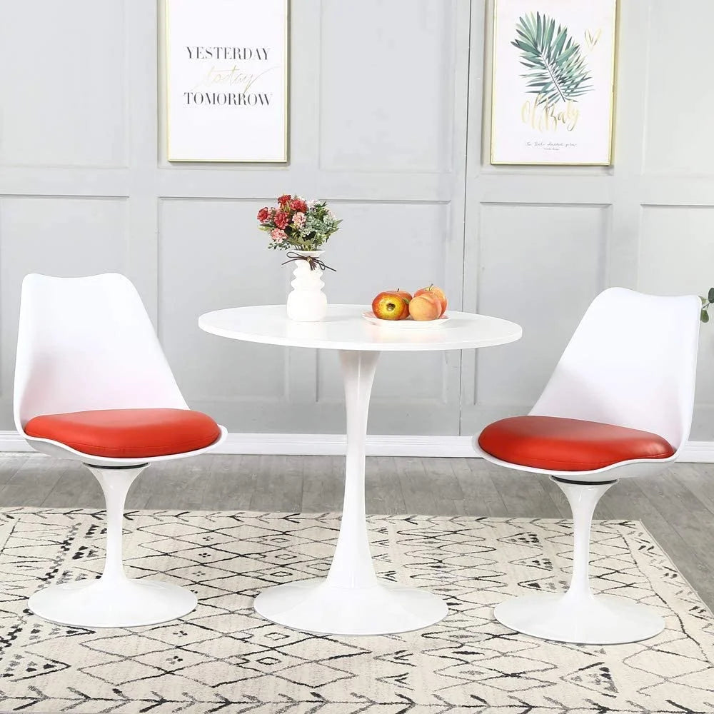 Round White Dining Table 31.5 Diameter Y4800