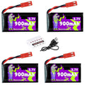 900mAh 3.7V Lipo Battery JST Plug with Charger B59164