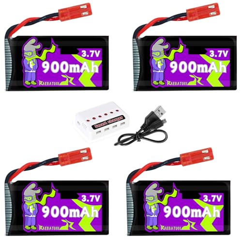 900mAh 3.7V Lipo Battery JST Plug with Charger B59164