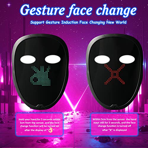 Led Mask with Rechargeable App Controlled Q8110