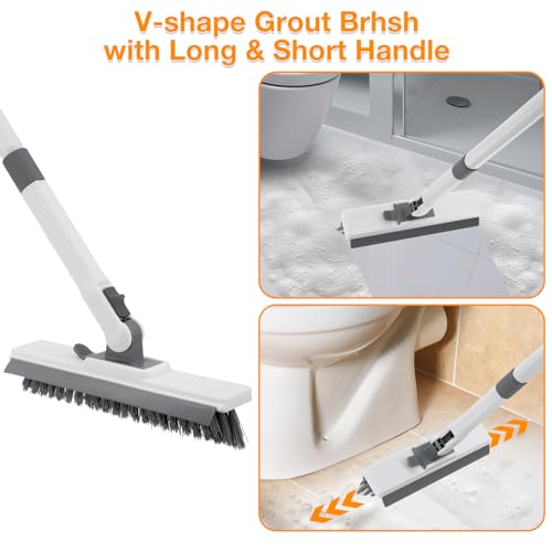 4 in 1 Long Handle Shower Scrubber Brush J425396