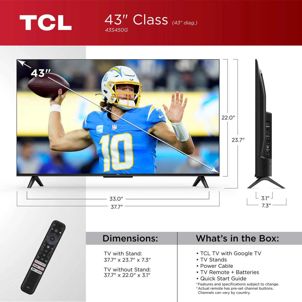 43” 4K UHD HDR LED Smart TV Y99584