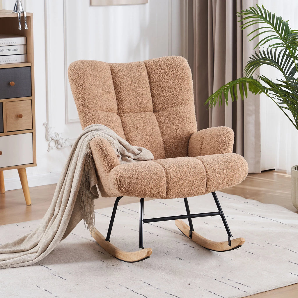 Teddy Velvet Rocking Accent Chair C9001
