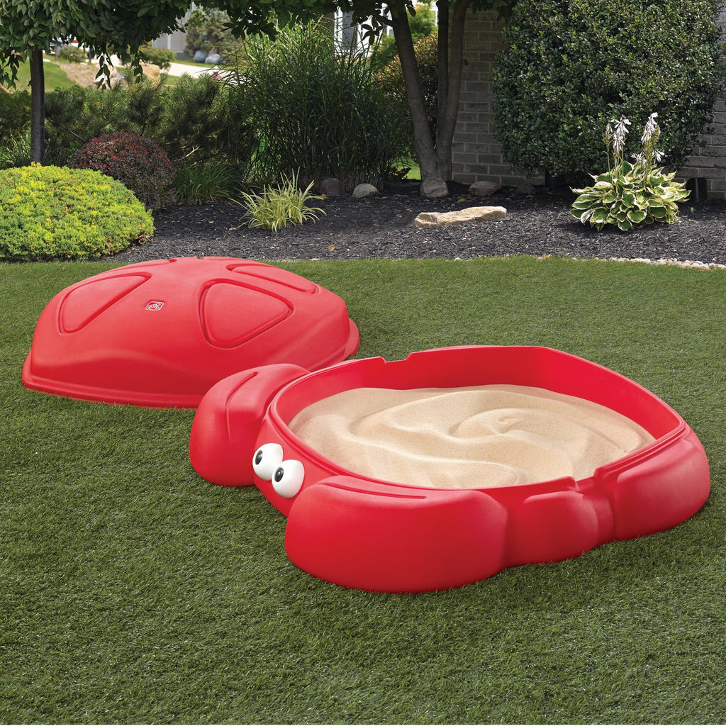 Red Plastic Outdoor Sandbox with Cover V802
