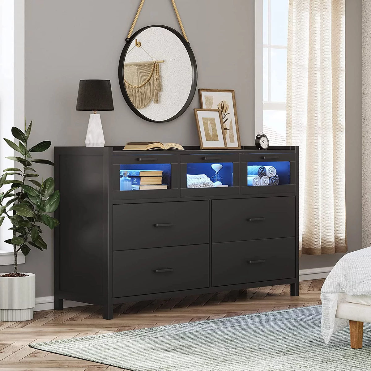 White 7 Drawer Wooden Dresser A79646