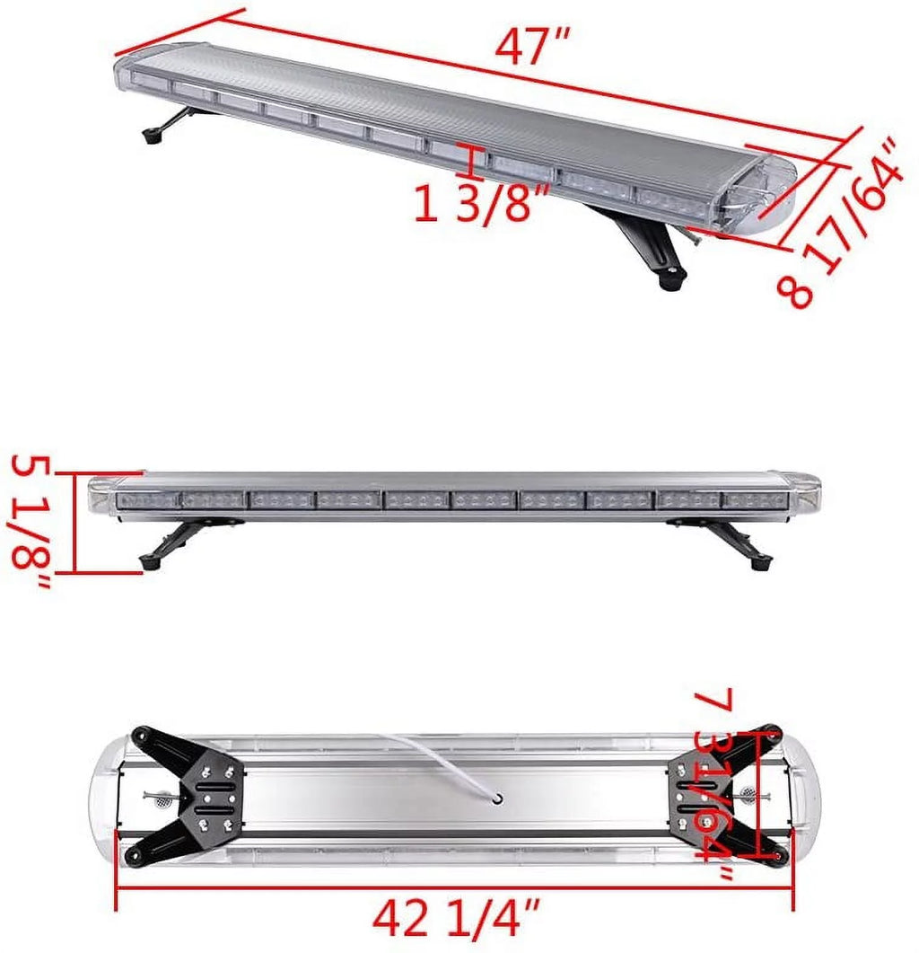 47" 88-LED Emergency Beacon Strobe Light + 16X 2-LED Flashing Grille Lamp C273