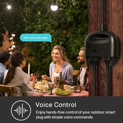 Outdoor Smart Plug with 2 Sockets, Black R9610