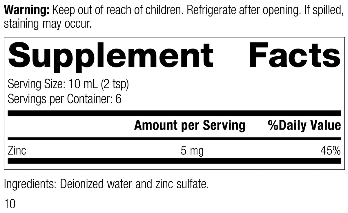 Zinc Test 2 fl. oz. R610188