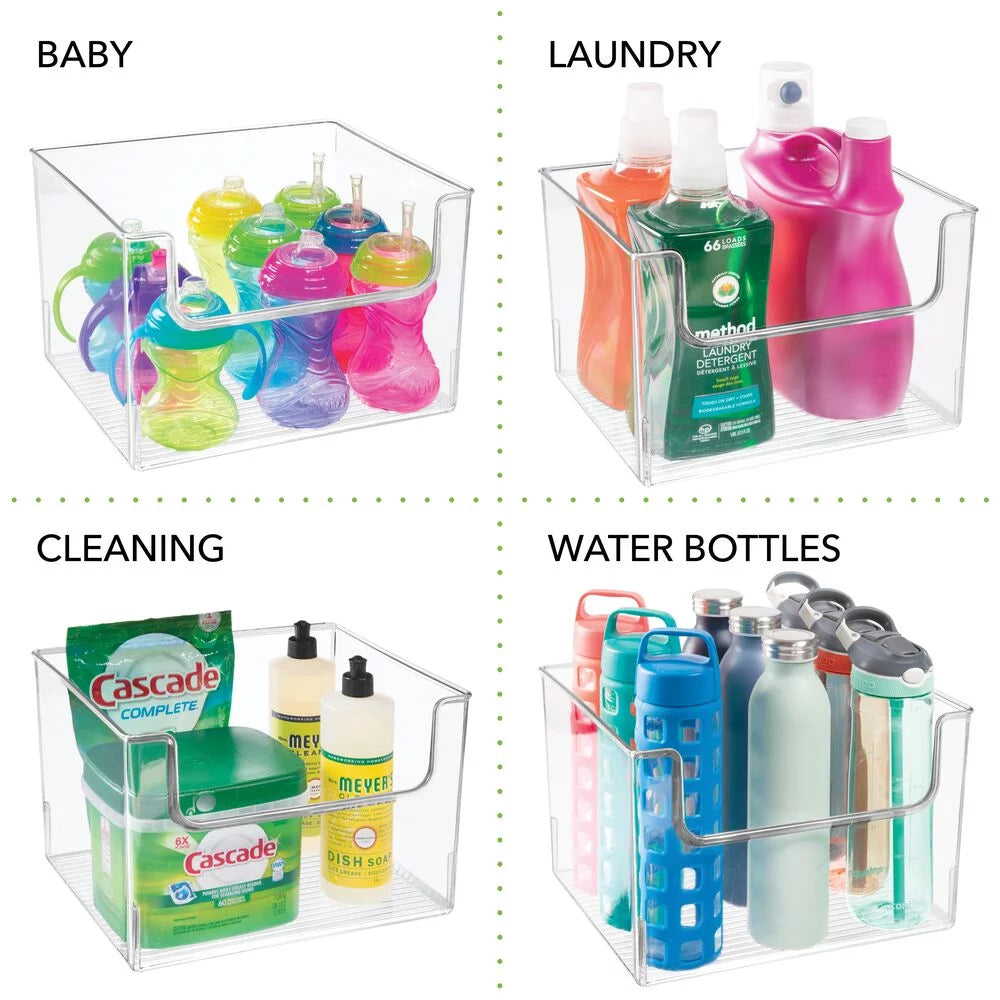 Clear Plastic Storage Organizer Bin 8 Pack O7026