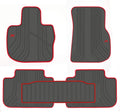 Black White Rubber Car Floor Mat Set S687061