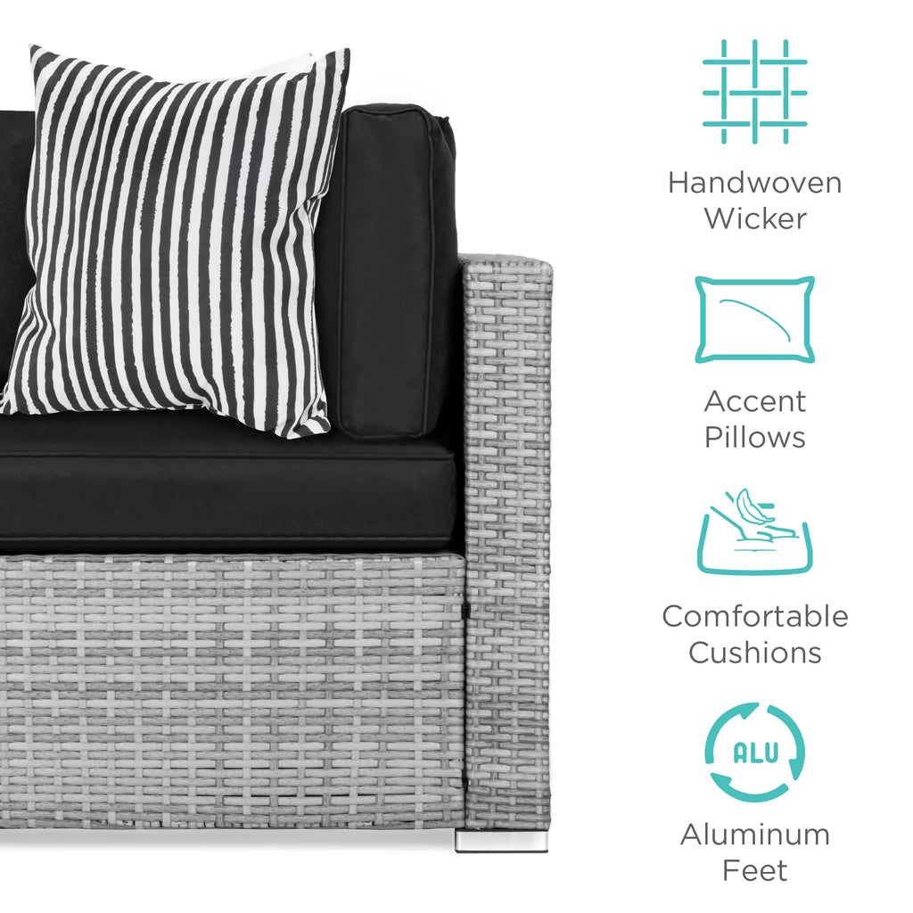 7 Piece Modular Outdoor Wicker Sectional Sofa R81825
