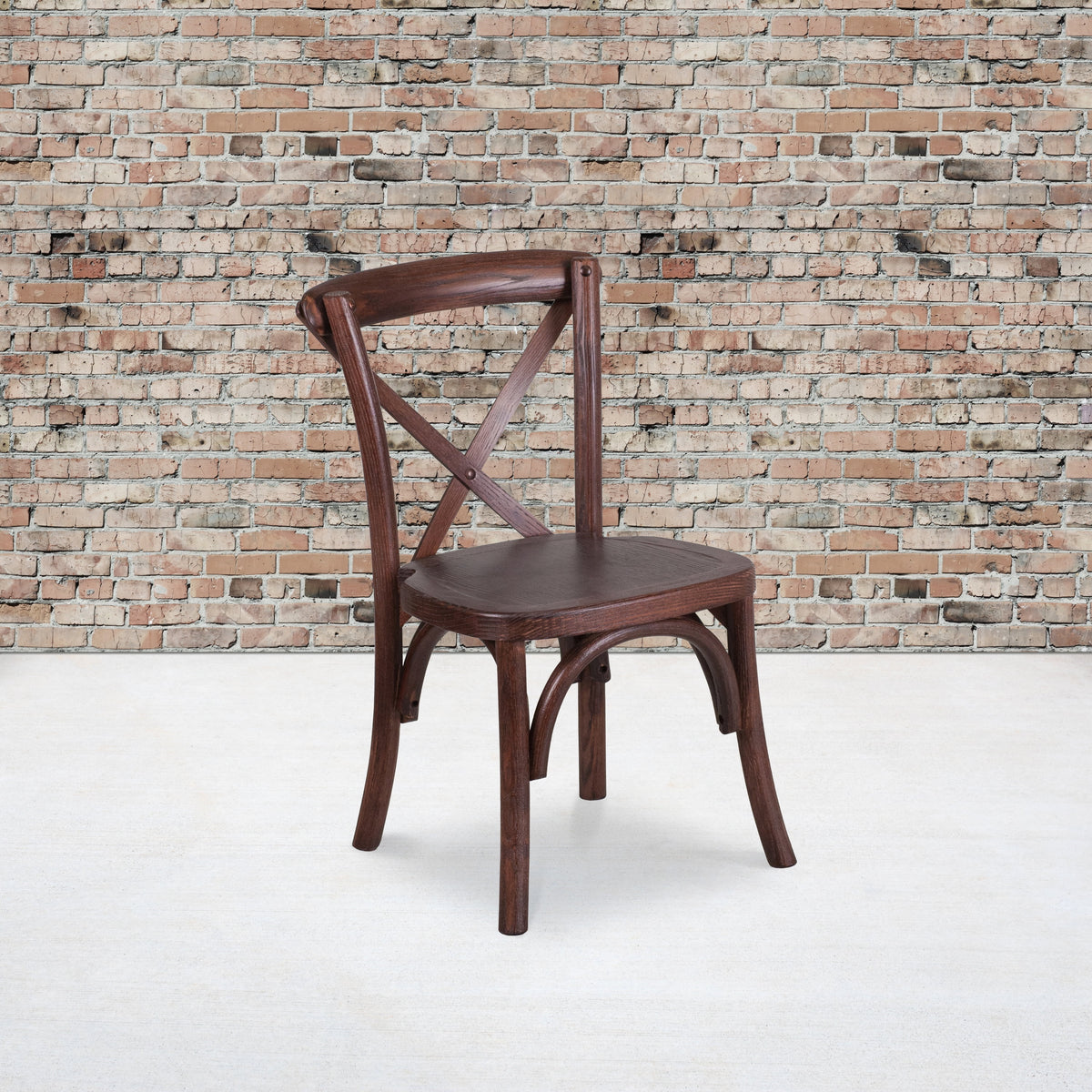 Stackable Mahogany Wood Cross Back Chair F880