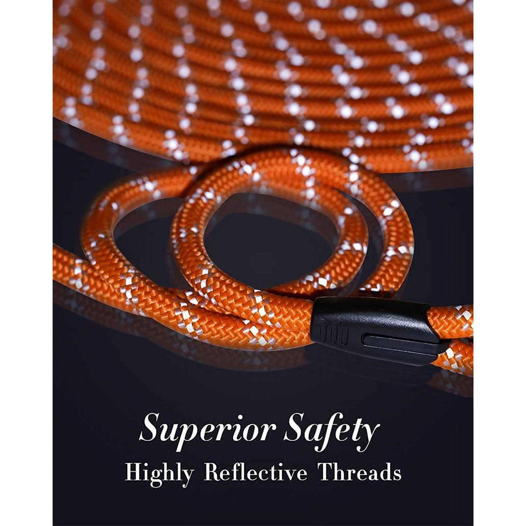 Long Dog Leash Reflective Threads Check Cord X80597