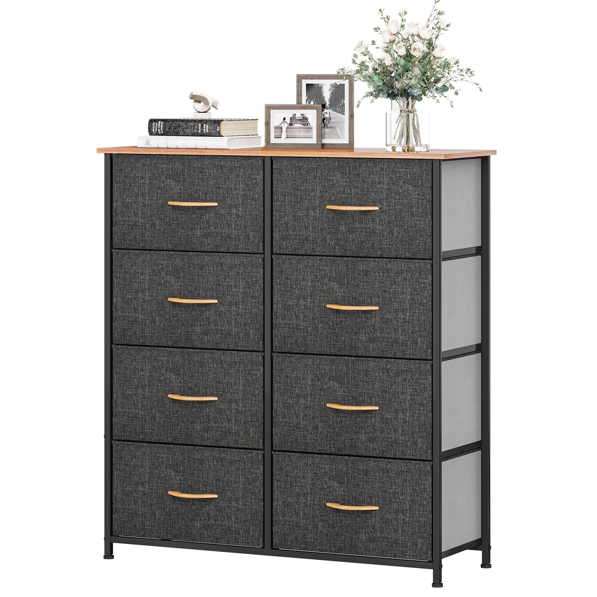 8 Fabric Drawers Light Gray Storage Tower S198965