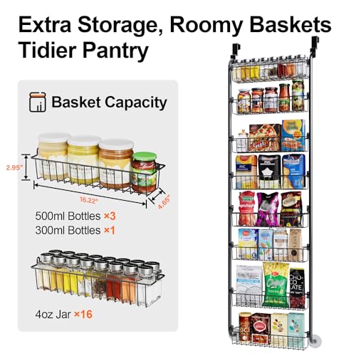 Over the Door Pantry Organizer 6-Tier White L69308
