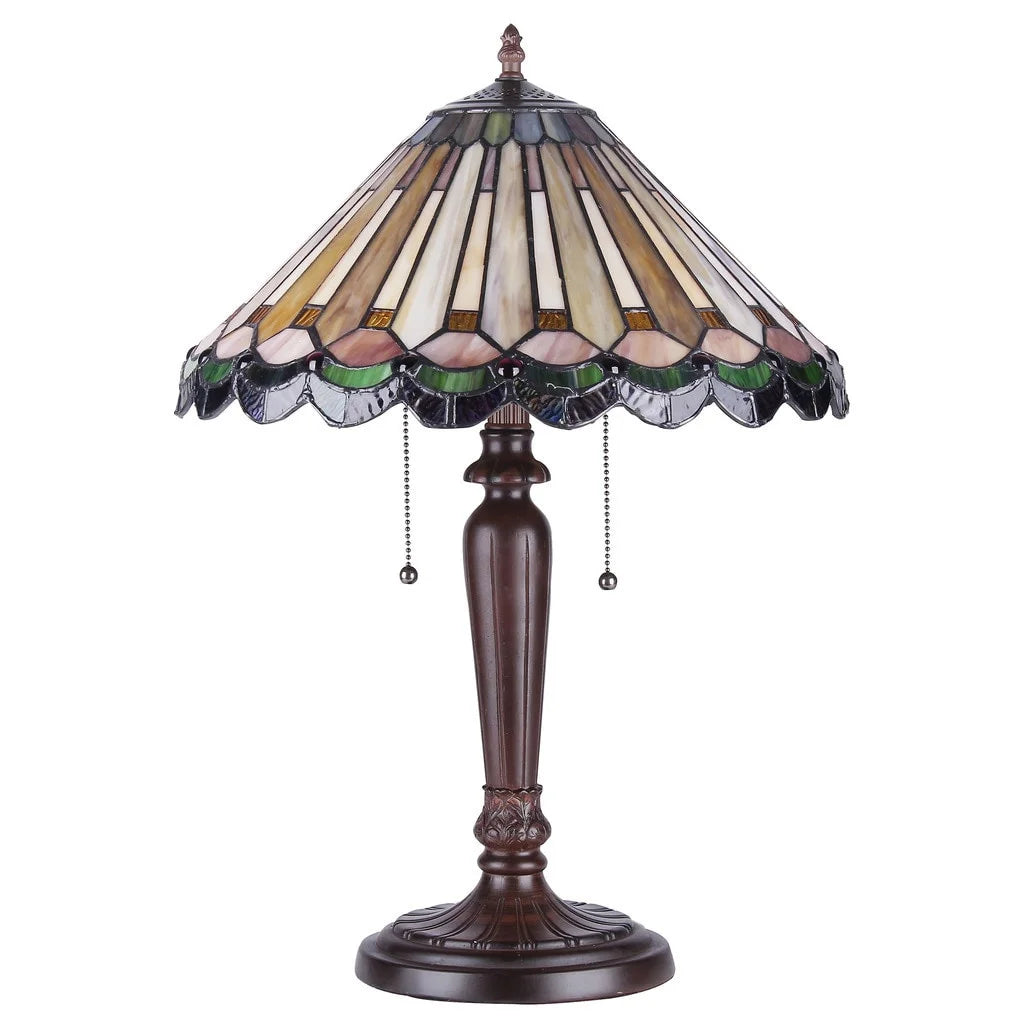 2-light Dark Bronze Table Lamp G280377