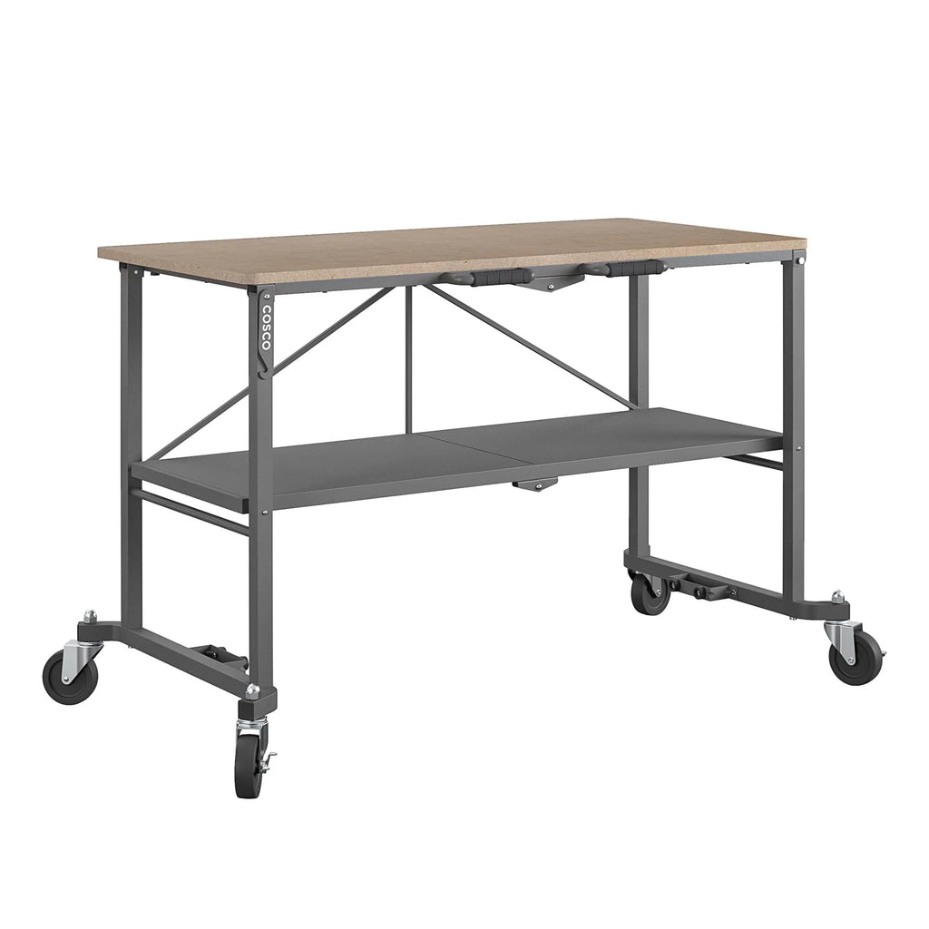 Portable Folding Workbench with Locking Casters, 600 lb. Capacity S906174
