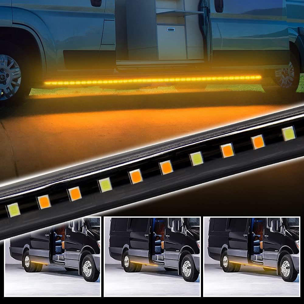 15 Feet Running Board Lights with White Courtesy Lights 2PCs 540 LEDs B635
