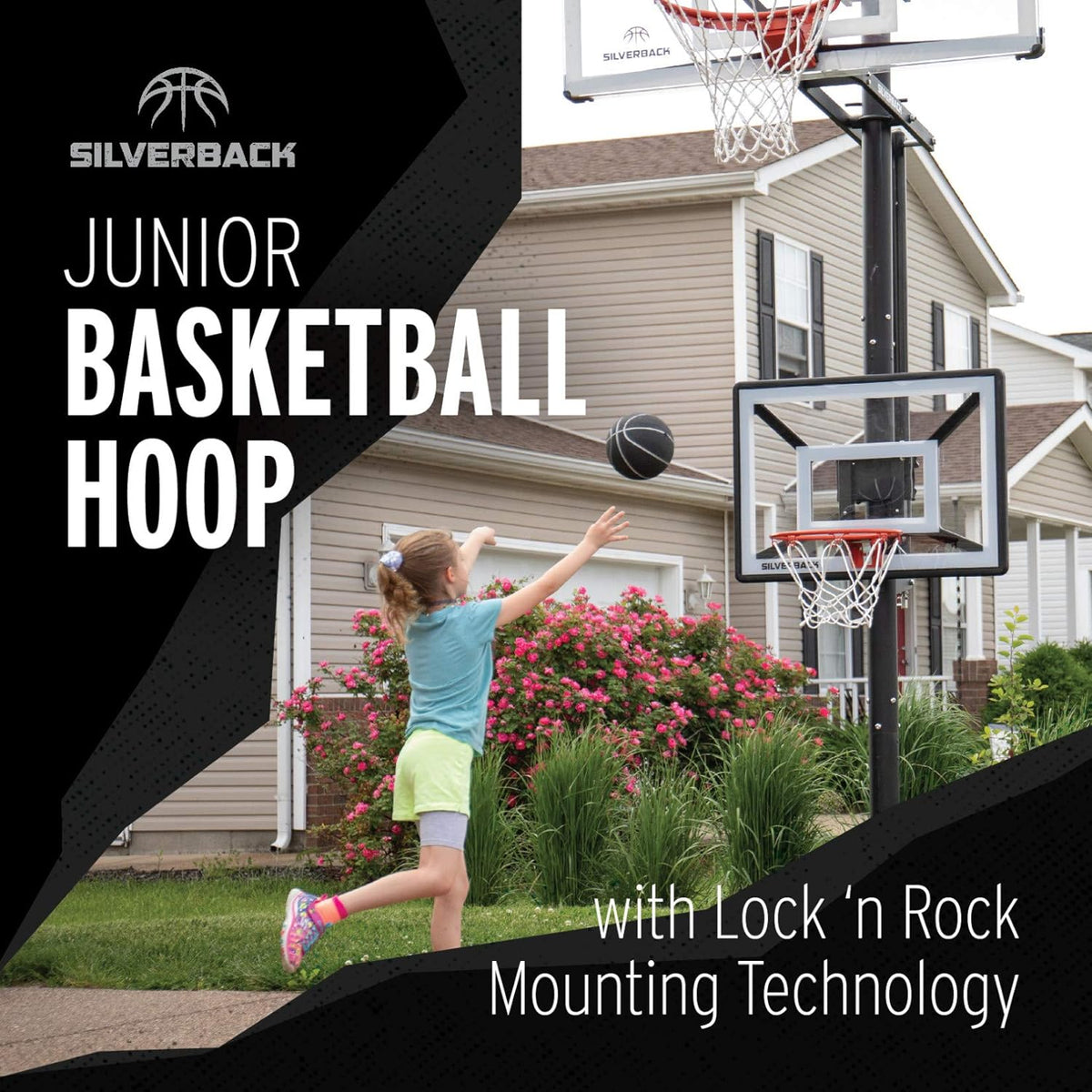 Youth Basketball Hoop with Mounting Technology, Black K824
