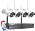 Wireless Security Camera System with 1TB Hard Drive, 8 Channel NVR 4Pcs 3.0MP Night Vision WiFi Cameras M929902