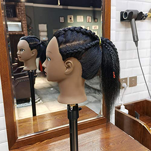 Black 16" Real Hair Mannequin Head L972871