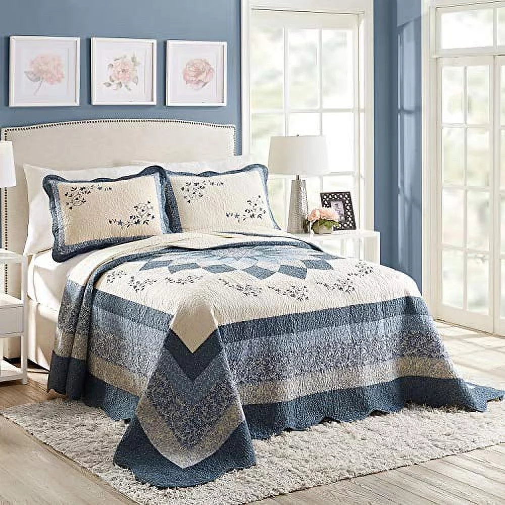Blue Bedspread P483