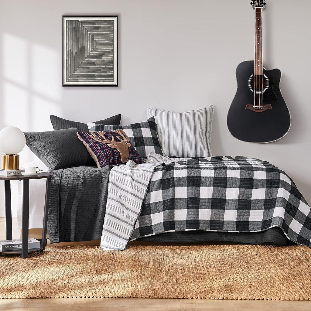 Grey Linen Style Euro Shams Set of 2 S91787
