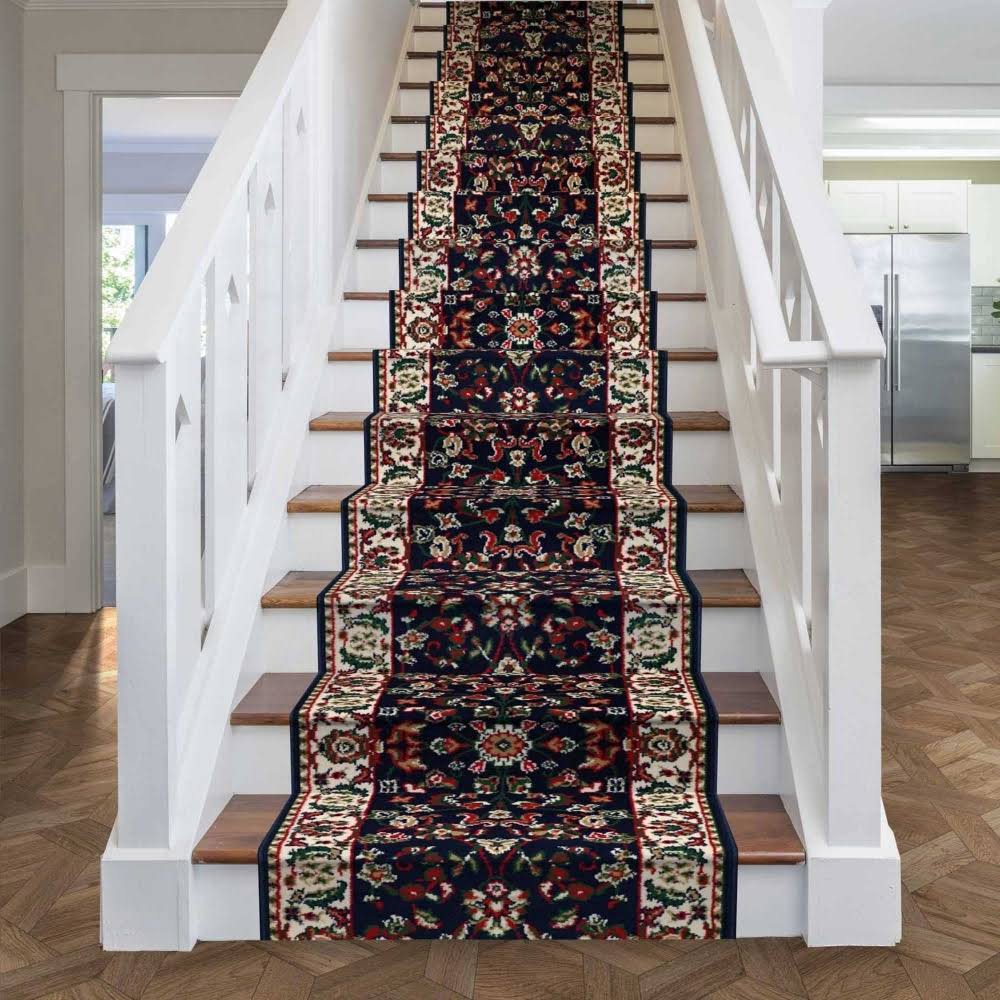 Persian Blue Stair Carpet Runner 35 foot H755