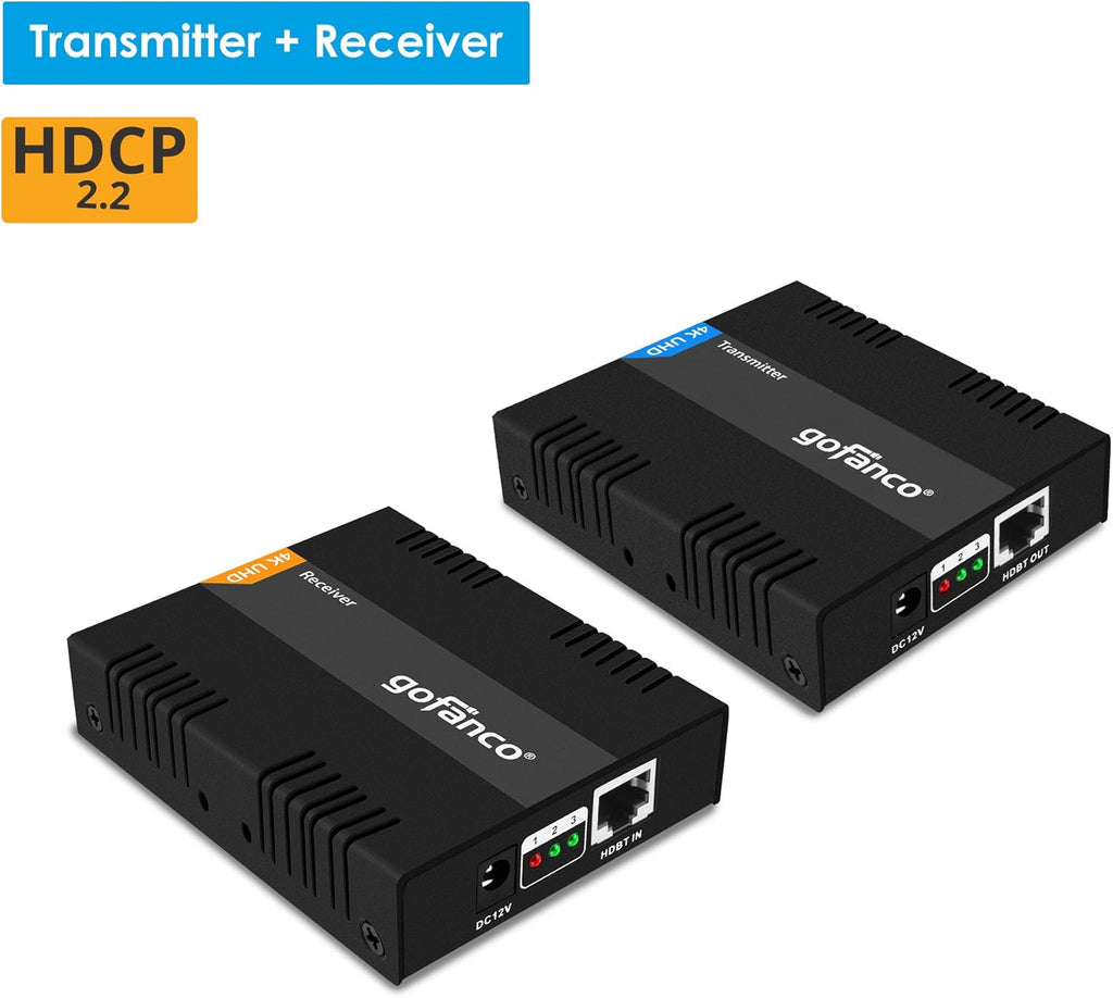 HDBaseT HDMI Extender 4K 60Hz Over CAT5e/CAT6/CAT7 Cable with Bi-Directional IR T70342