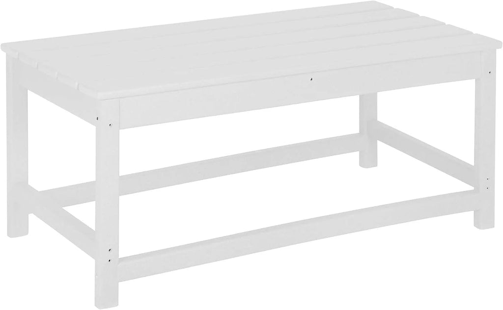 Adirondack Coffee Table 35" inch Long Rectangle Bright White L42612